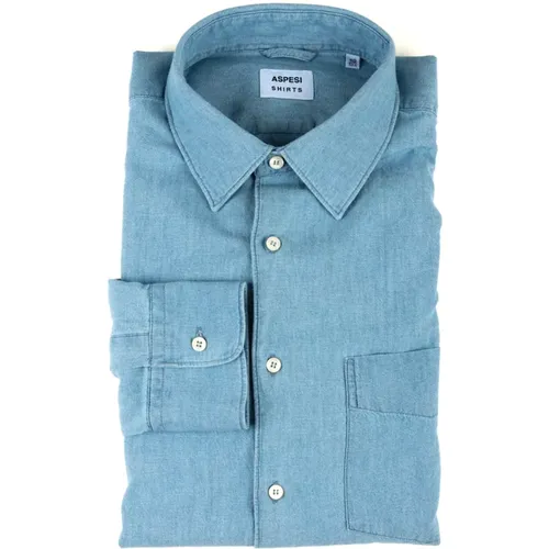 Light Denim Shirt Sedici , male, Sizes: M - Aspesi - Modalova