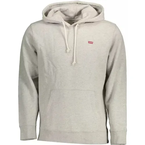 Levi's, Grauer Baumwollhoodie , Herren, Größe: S - Levis - Modalova