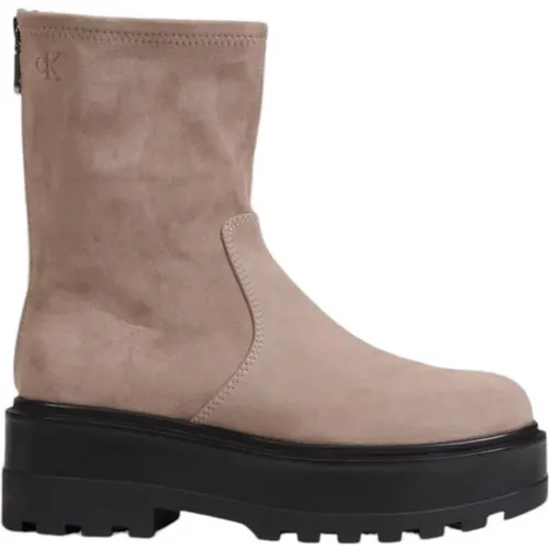 Zip Flatform Schuhe Herbst/Winter Kollektion , Damen, Größe: 36 EU - Calvin Klein - Modalova