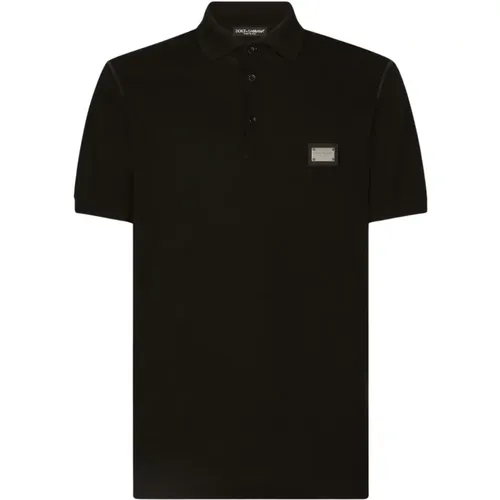 Schwarze Polo T-Shirts und Polos , Herren, Größe: XL - Dolce & Gabbana - Modalova