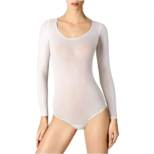 Sheer Silky Long-Sleeved Body , female, Sizes: S - Wolford - Modalova