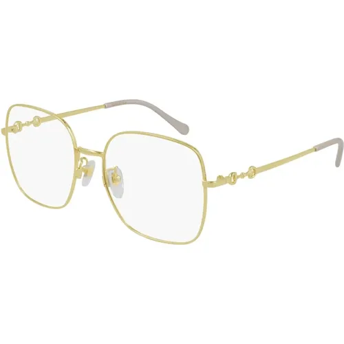 Eyeglasses Gg0883Oa 001 gold gold transparent , female, Sizes: 55 MM - Gucci - Modalova