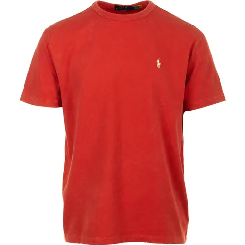 Rote T-Shirts und Polos , Herren, Größe: L - Ralph Lauren - Modalova