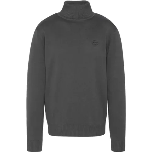 Baumwollbestickter Rollkragenpullover , Herren, Größe: XL - Schott NYC - Modalova