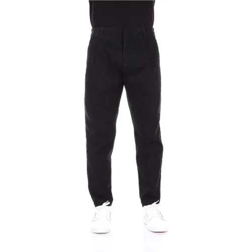 Trousers with Back Logo , male, Sizes: W36, W32, W33, W38, W34, W35 - Dondup - Modalova