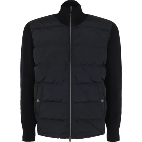 Marineblaue Ardesia Fingal Bomberjacke , Herren, Größe: M - Herno - Modalova