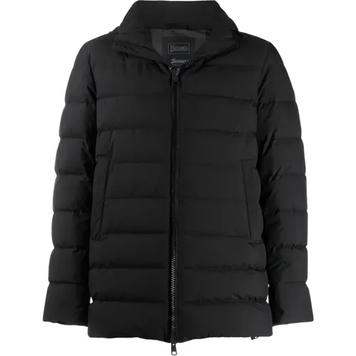 Hooded Down Jacket , male, Sizes: L, 2XL, XL/2XL, XL - Herno - Modalova