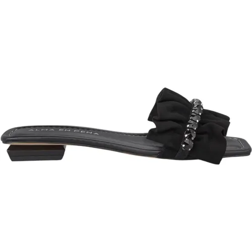 Ruffled Flat Sandal , Damen, Größe: 38 EU - Alma en Pena - Modalova