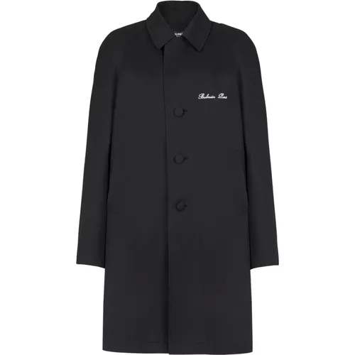 Signature car coat , male, Sizes: S, M - Balmain - Modalova