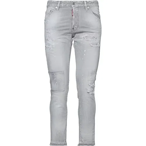 Slim-fit Cool Guy Cropped Jeans , male, Sizes: S - Dsquared2 - Modalova