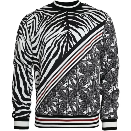 Zebra Baum Muster Crew Neck Sweater - Dolce & Gabbana - Modalova