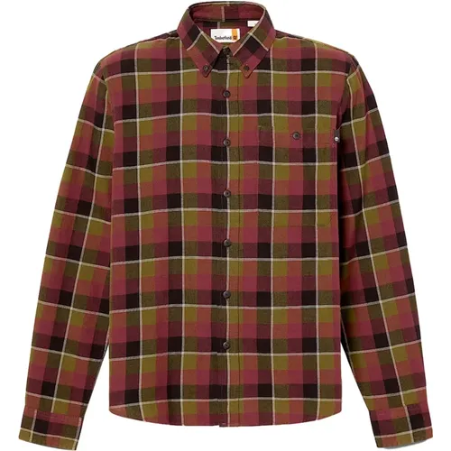 Green Plaid Shirt with SolucellAir Technology , male, Sizes: L, M, XL, 2XL, 3XL, S - Timberland - Modalova