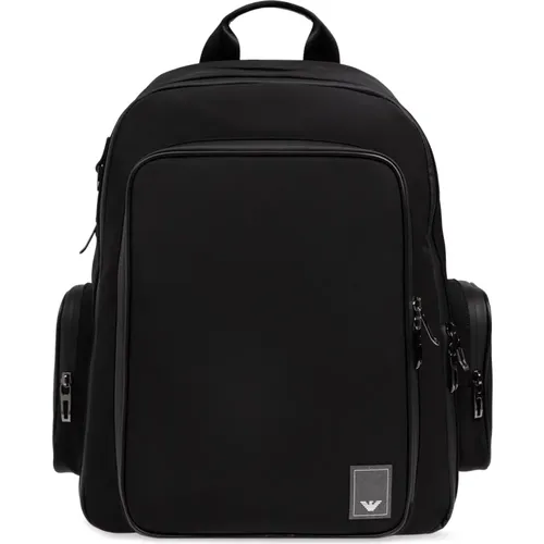 Rucksack mit Logopatch - Emporio Armani - Modalova