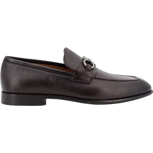 Leder-Loafer mit Gancini-Detail , Herren, Größe: 39 1/2 EU - Salvatore Ferragamo - Modalova