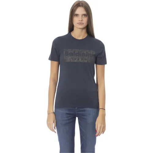 Trend T-Shirt mit Frontdruck , Damen, Größe: XS - Baldinini - Modalova