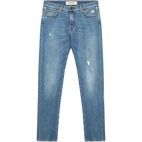 Vintage Slim Fit Denim Jeans , Herren, Größe: W35 - Roy Roger's - Modalova