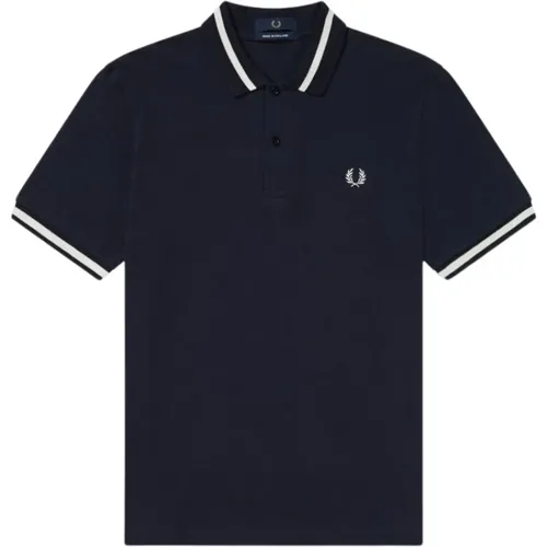 Original Single Tipped Polo Navy/Weiß , Herren, Größe: XS - Fred Perry - Modalova