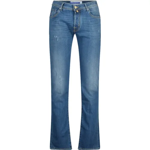 Slim Fit Washed Denim Jeans , male, Sizes: W34 - Jacob Cohën - Modalova