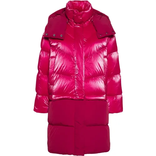 Detachable Red Down Jacket Cortina Style , female, Sizes: XS, 2XS - add - Modalova