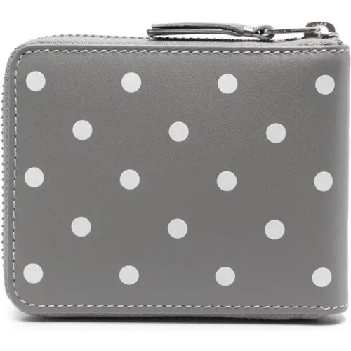 Grey Wallet with Polka Dot Print , male, Sizes: ONE SIZE - Comme des Garçons - Modalova