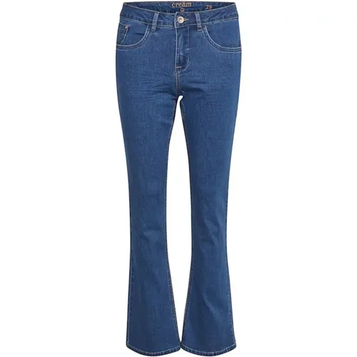 Bootcut Jeans Indigo Denim , Damen, Größe: W27 L30 - Cream - Modalova