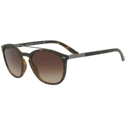 Matte Dark Havana Sunglasses , female, Sizes: 53 MM - Giorgio Armani - Modalova