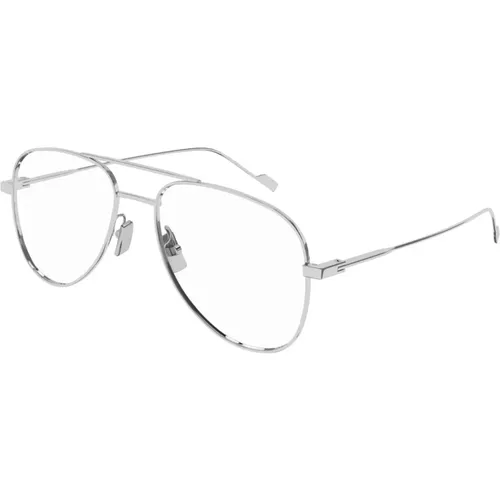 Classic Metal Pilot Optical Glasses , unisex, Sizes: S - Saint Laurent - Modalova