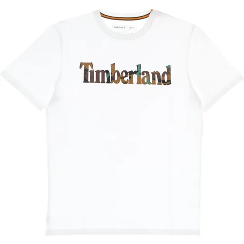 Camo Linear Tee Kurzarm , Herren, Größe: M - Timberland - Modalova