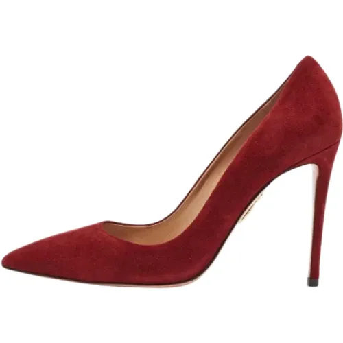 Pre-owned Wildleder heels , Damen, Größe: 37 1/2 EU - Aquazzura Pre-owned - Modalova