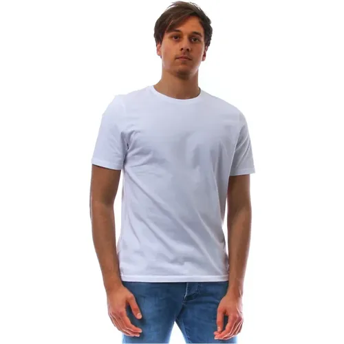 Weißes Rundhals Baumwoll T-Shirt - Altea - Modalova