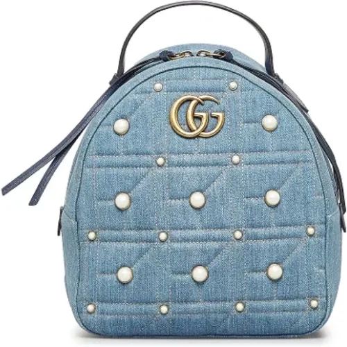 Pre-owned Denim backpacks , female, Sizes: ONE SIZE - Gucci Vintage - Modalova