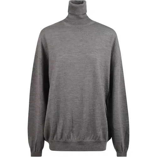 Grauer Pullover Maglia , Damen, Größe: XS - Moschino - Modalova