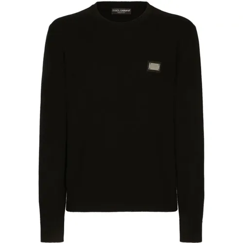 Sweaters - Pull Girocollo , male, Sizes: L, XL - Dolce & Gabbana - Modalova