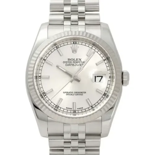 Pre-owned Stainless Steel watches , male, Sizes: ONE SIZE - Rolex Vintage - Modalova