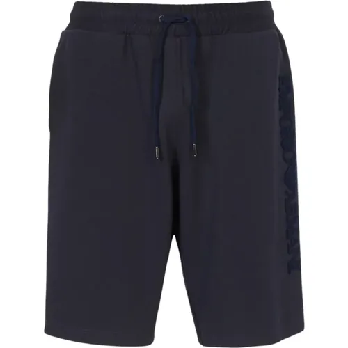 Bermuda-Shorts mit gesticktem Seitenlogo , Herren, Größe: M - Emporio Armani - Modalova