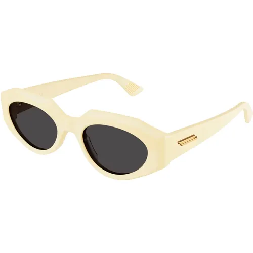 Yellow/Grey Sunglasses , female, Sizes: 52 MM - Bottega Veneta - Modalova