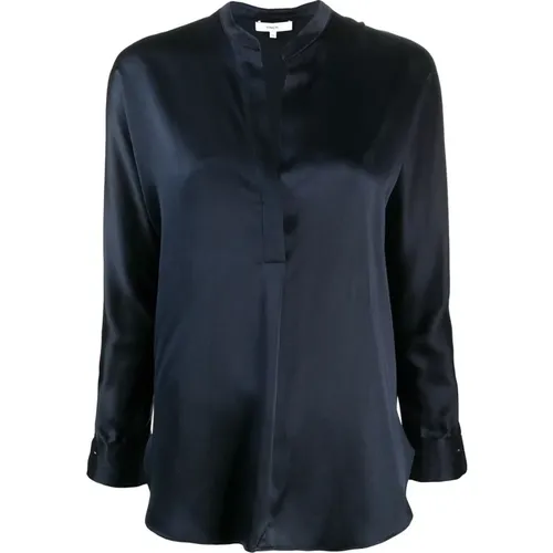 Band collar blouse , female, Sizes: XS - Vince - Modalova