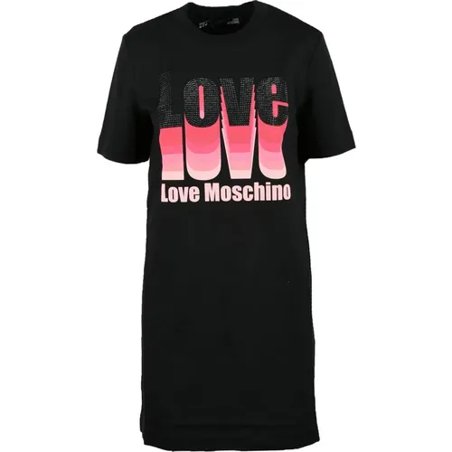 Fashion-forward Cotton Dress , female, Sizes: XS - Love Moschino - Modalova