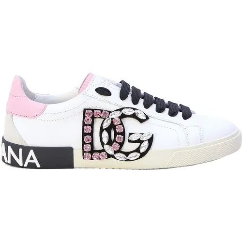 Portofino Sneakers, Made in Italy, 100% Leather , female, Sizes: 7 UK - Dolce & Gabbana - Modalova