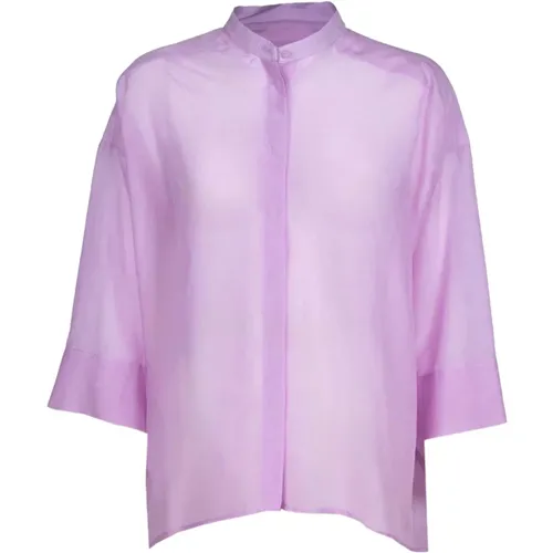 Lilac Aguzzo Shirt , female, Sizes: L - Iblues - Modalova