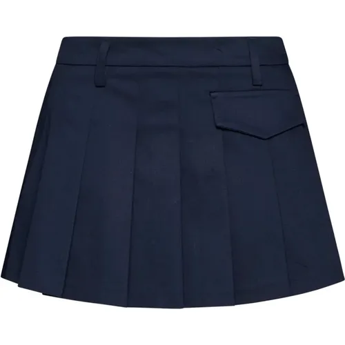 Gefaltete Mini Röcke , Damen, Größe: XS - Blanca Vita - Modalova