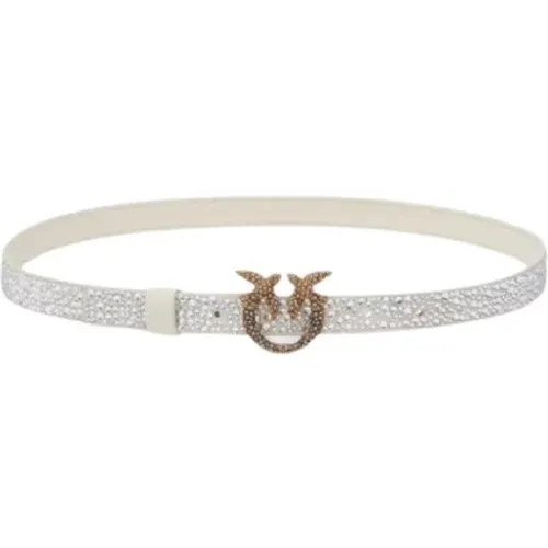 Love Berry Strass Leather Belt , female, Sizes: S, XS, L, M - pinko - Modalova