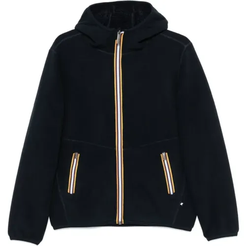 Fleece Hooded Coat , male, Sizes: M, 2XL, XL, L, S - K-way - Modalova