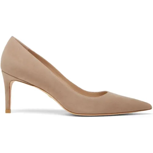 Luxurious Suede Pointed Toe Pump , female, Sizes: 4 1/2 UK, 4 UK, 5 UK, 7 UK, 3 UK, 8 UK, 6 UK, 5 1/2 UK - Stuart Weitzman - Modalova