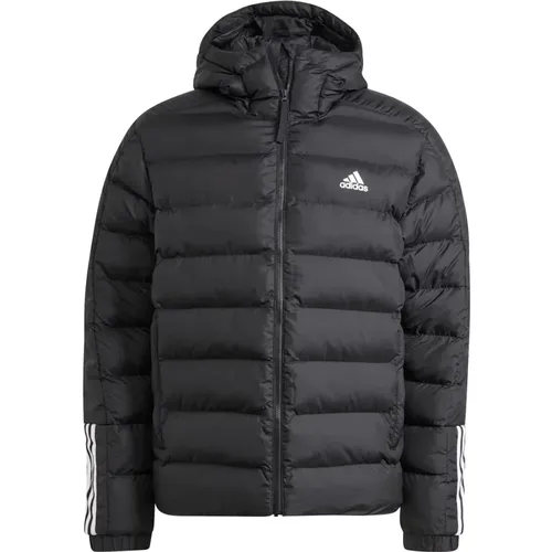 Mittelgewichtige Kapuzenjacke mit 3-Streifen - Adidas - Modalova