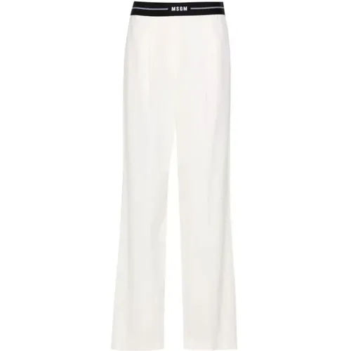 Wide Trousers , female, Sizes: S, M, L, XS - Msgm - Modalova