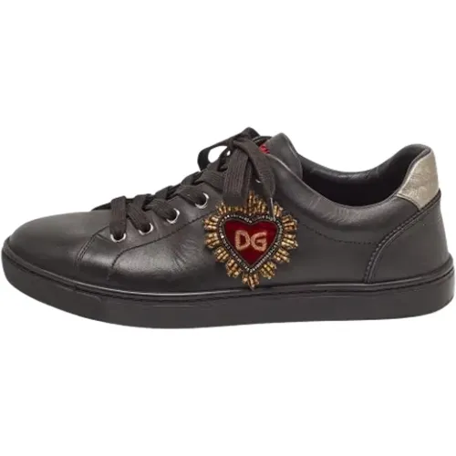 Pre-owned Leather sneakers , female, Sizes: 7 UK - Dolce & Gabbana Pre-owned - Modalova