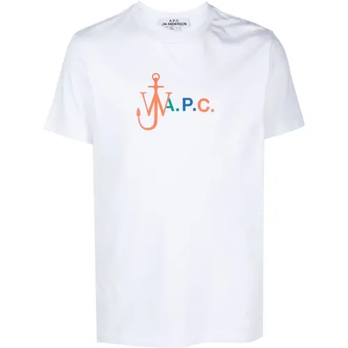 Logo-Print T-Shirt , Herren, Größe: M - A.p.c. - Modalova