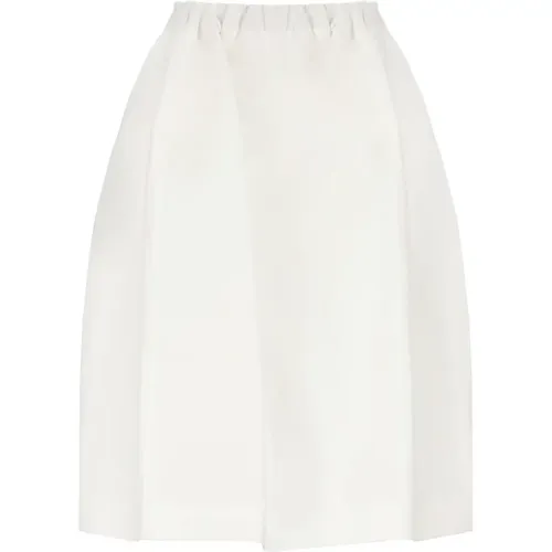 Weiße Baumwollrock Elastischer Bund Taschen,Stilvolle Röcke - Marni - Modalova