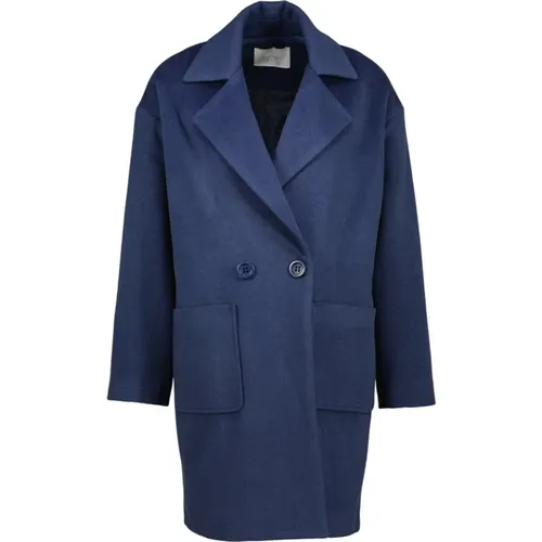 Blauer Mantel Jacke , Damen, Größe: M - Amélie & Amélie - Modalova